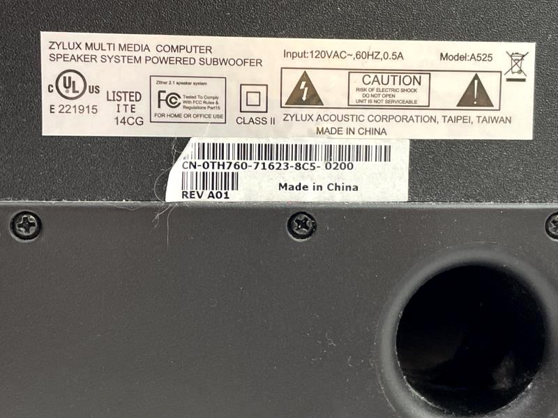 Dell Zylux Multimedia Computer Speaker System Powered Subwoofer ONLY