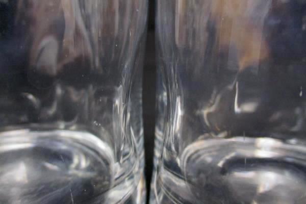 Set of 4 Whiskey Brandy 12oz Drinking Glasses 4" tall Circular Indented Sides