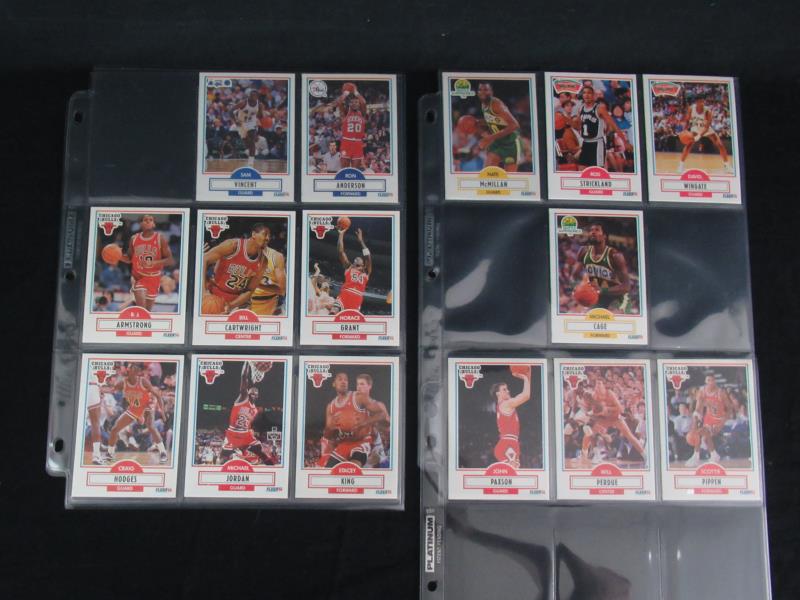 Lot of 68 1990 Fleer 90 NBA Basketball Cards Trading Knicks Bulls Pistons Heat