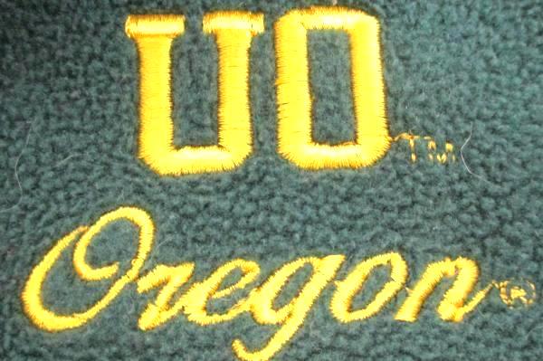 University Oregon Ducks UO Men's OVB Oldvarsity Green Pullover Fleece Jacket M