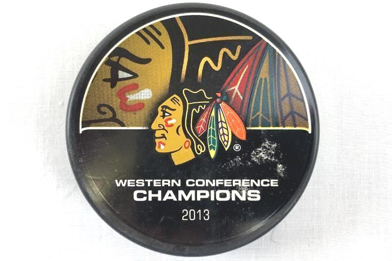 NHL Chicago Blackhawks 2013 Western Conference Champions Puck Official Product