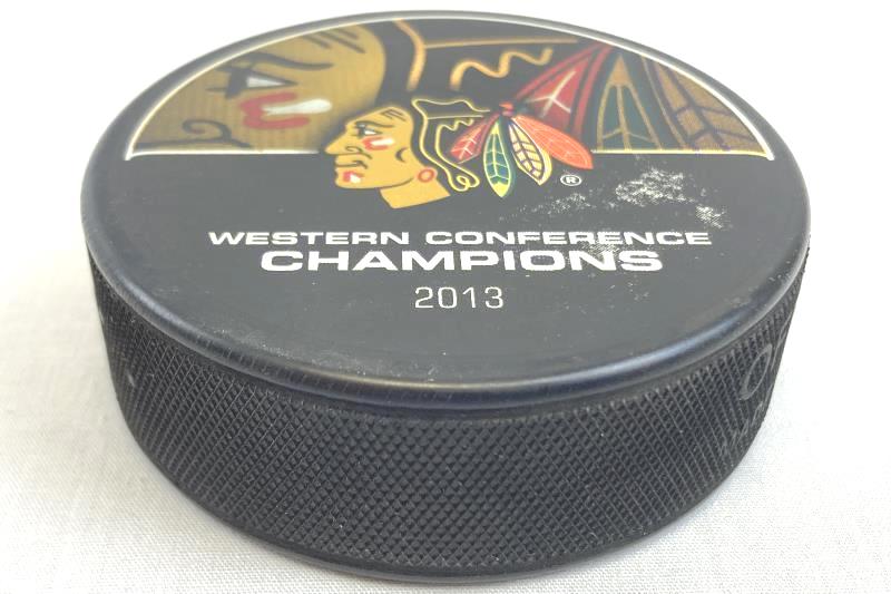 NHL Chicago Blackhawks 2013 Western Conference Champions Puck Official Product