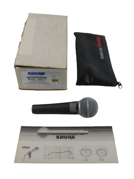 Vintage Shure Professional Microphone Model SM58-LC Dynamic Original Box Genuine