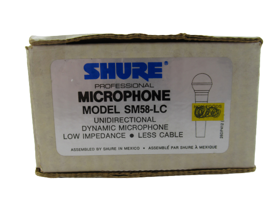 Vintage Shure Professional Microphone Model SM58-LC Dynamic Original Box Genuine