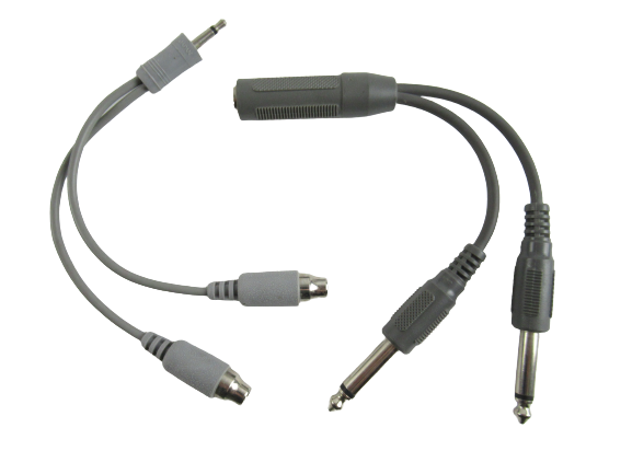 Lot of Vintage Aux Microphone Speaker Cables Cords Splitter Parts Accessories