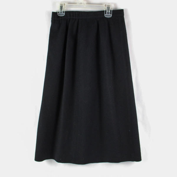 Koret Career Women's Size 12 Black Wool Midi Pencil Skirt Pre-Owned