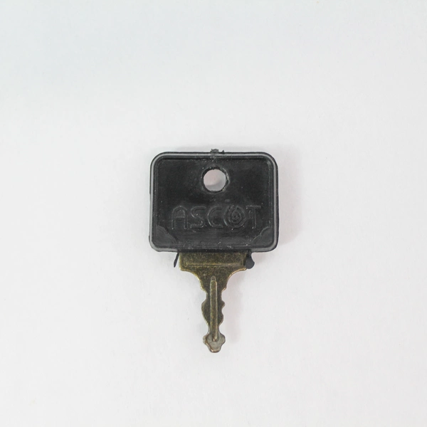 Vintage Ascot Key w/ 2 Miniature Pad Locks Mini Black Plastic Cover Locks Work