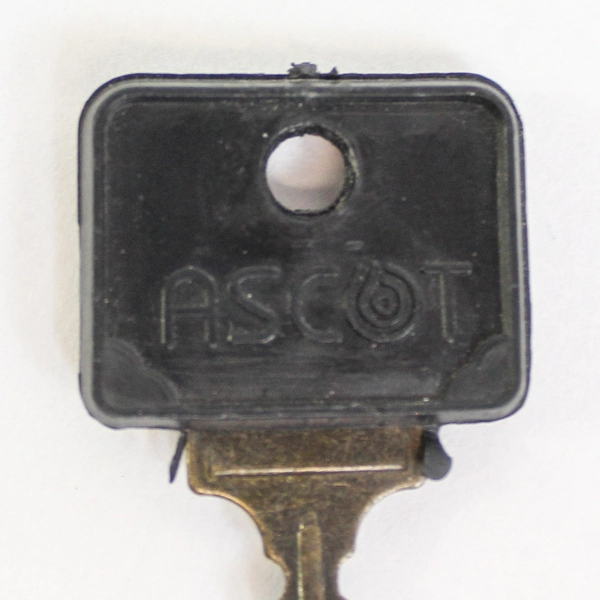 Vintage Ascot Key w/ 2 Miniature Pad Locks Mini Black Plastic Cover Locks Work