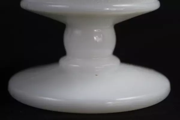 Vintage Milk Glass Goblets Grapes and Vines Pedestal Base Tumblers Lot of 2