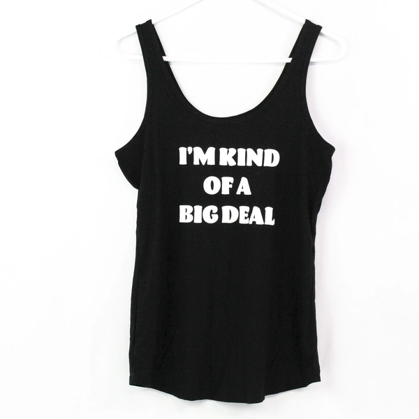 NOBO No Boundaries Women's Black Athletic Tank Top XL "I'm Kind of a Big Deal"