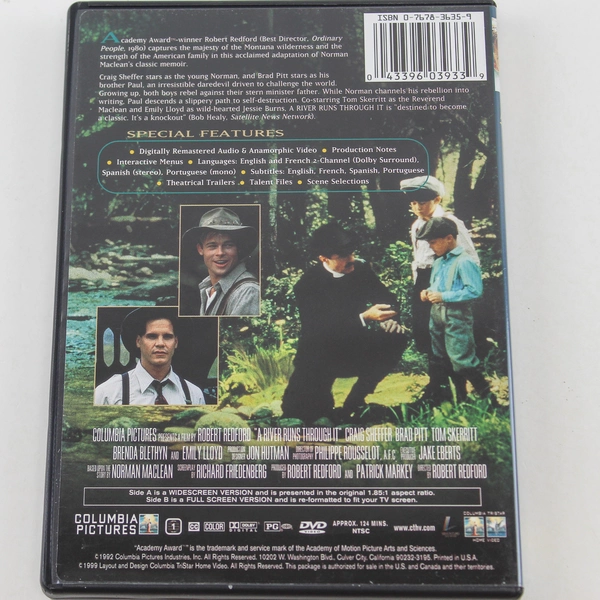 A River Runs Through It DVD 1992 Columbia Pictures PG Pre-Owned Untested