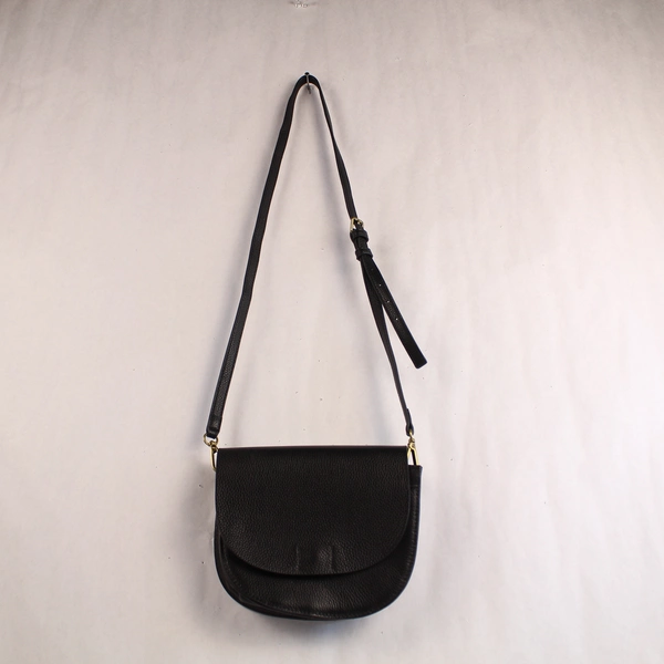 Melrose & Market Crossbody Purse Leather Adjustable Strap Black Magnet Closure