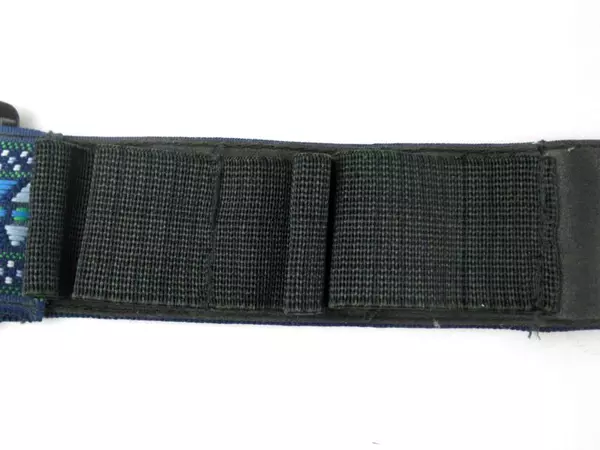 Vintage 70's Style Camera Strap Blue With Green And Blue Geometric Design