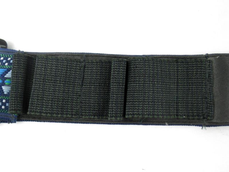 Vintage 70's Style Camera Strap Blue With Green And Blue Geometric Design