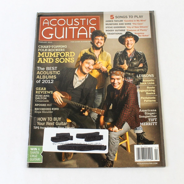 Acoustic Guitar Magazine February 2013 Mumford And Sons Play The Cave