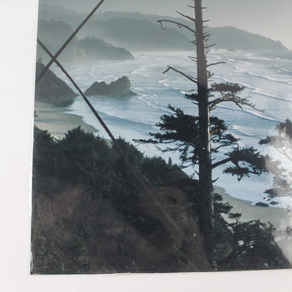 Vintage Photograph Newport Oregon Coast Waves Beach 14" x 11" 