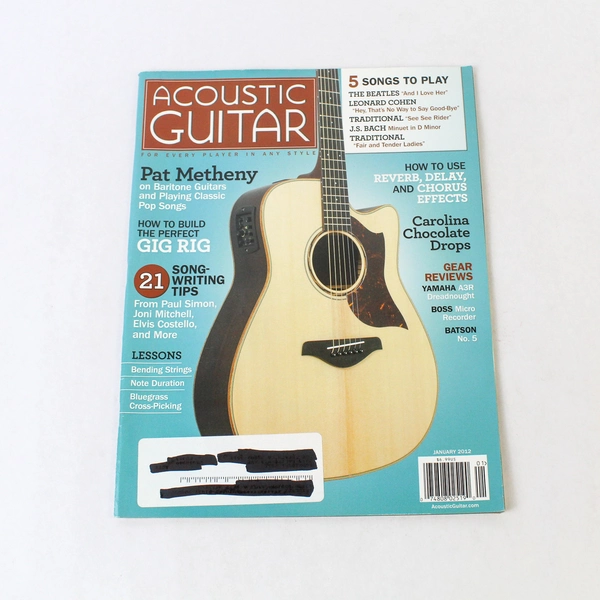 Acoustic Guitar Magazine January 2012 Pat Metheny Baritone Guitars 