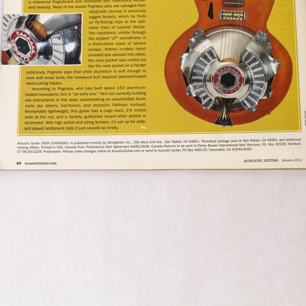 Acoustic Guitar Magazine January 2012 Pat Metheny Baritone Guitars 