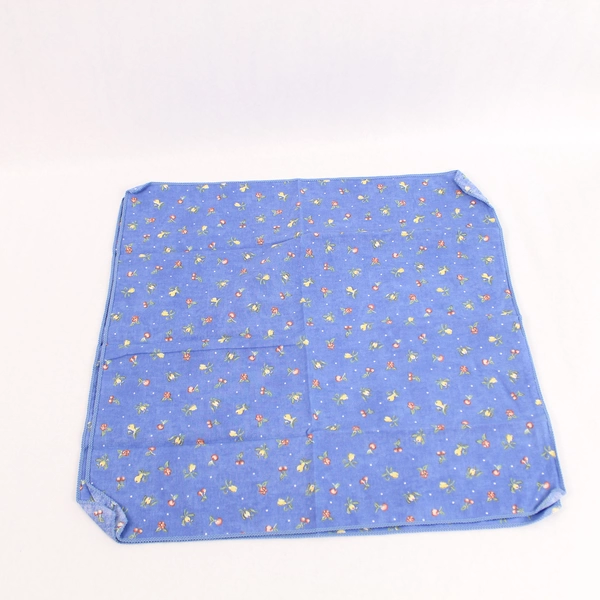 Ashley Taylor Lot of 2 Cotton Napkins 18x18 Floral Blue Red Yellow Summer