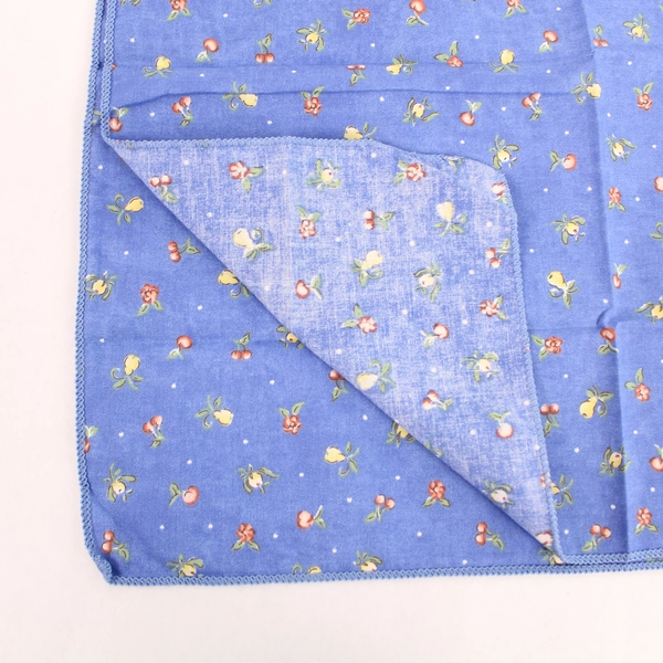 Ashley Taylor Lot of 2 Cotton Napkins 18x18 Floral Blue Red Yellow Summer