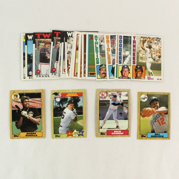 Lot of 1980s Topps Baseball Cards About 189 Cards Mostly 1987 