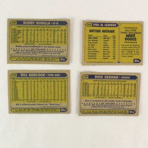 Lot of 1980s Topps Baseball Cards About 189 Cards Mostly 1987 
