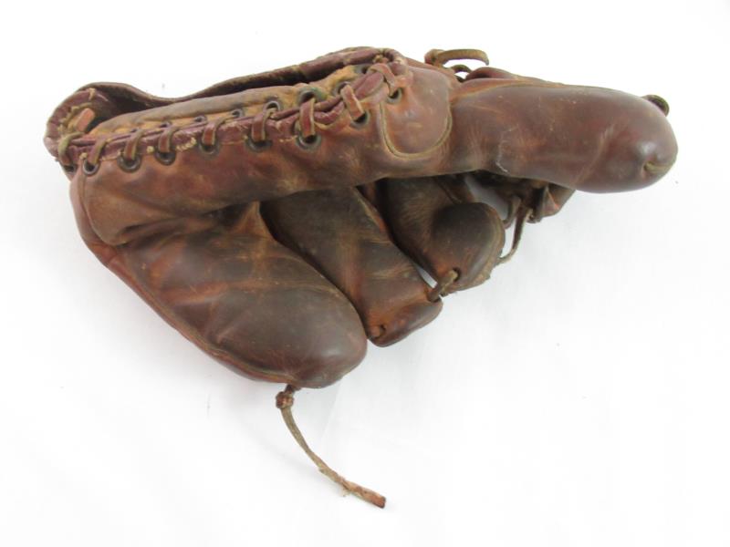 Vintage Rawlings Leather Catchers Mitt PML Glove Reddish Brown Left Handed