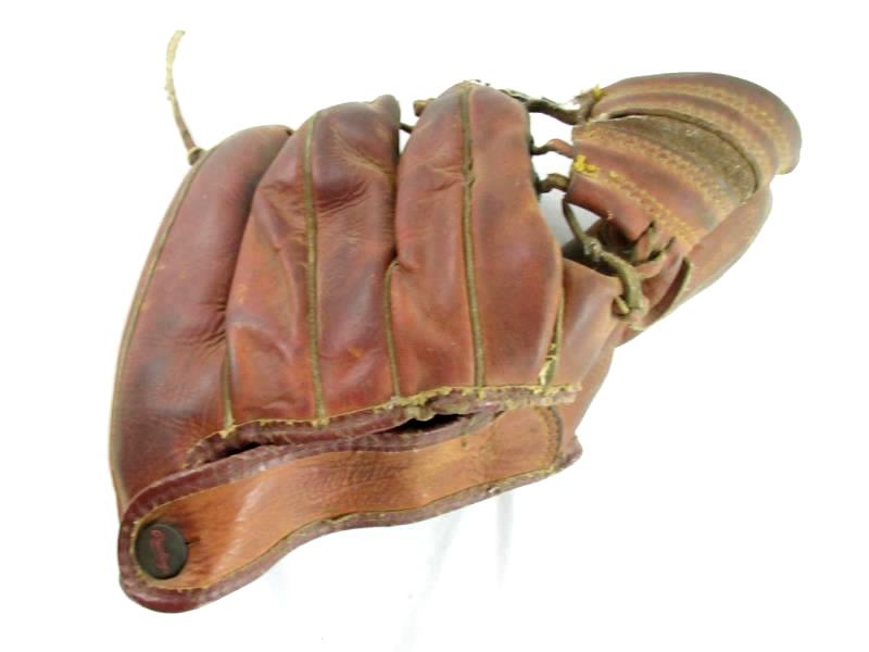 Vintage Rawlings Leather Catchers Mitt PML Glove Reddish Brown Left Handed