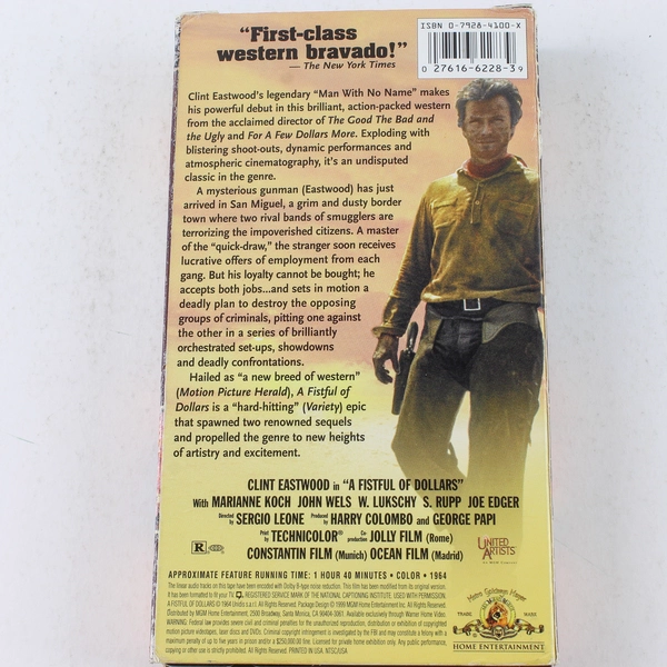 A Fistful of Dollars VHS 1999 Western Legends Clint Eastwood