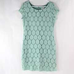 Xhilaration Women's Teal Short Sleeve Pencil Midi Zip Up Dress Size Medium
