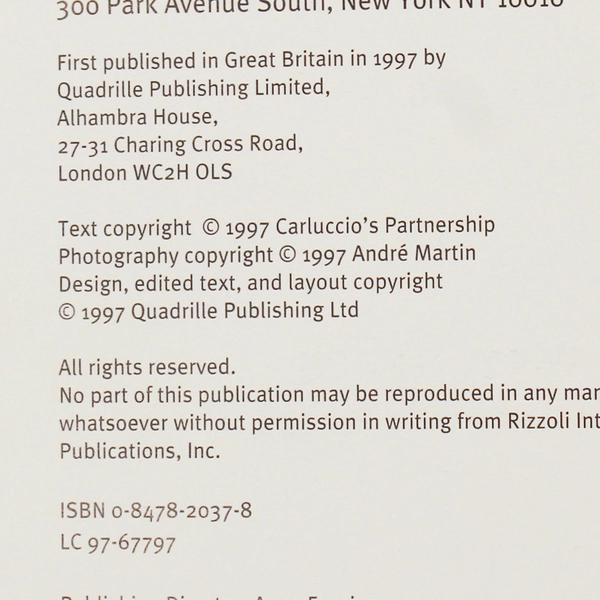 Carluccio's Complete Italian Food The Carluccios 1997 Rizzoli International HC