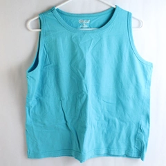M-Body Athletic Women's Teal Blue Sleeveless Tank Top 100% Cotton Size XL
