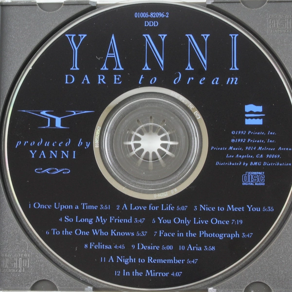 Dare to Dream Yanni CD 1992 Private Music