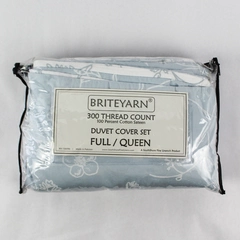 Briteyarn Full/Queen Size Duvet Cover Blue White Floral Bedding Home Decor