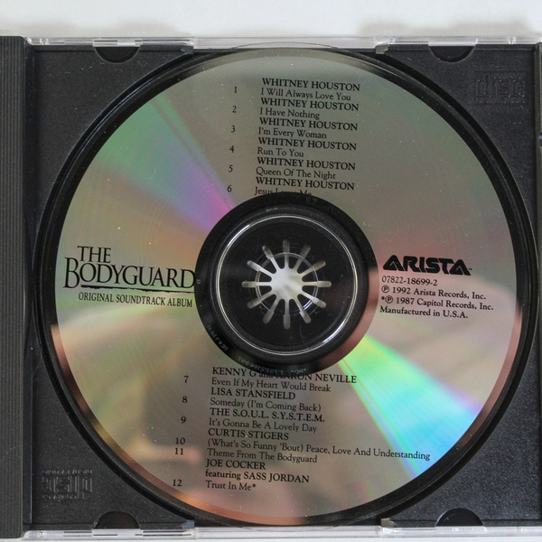 Various Artists And Whitney Houston Bodyguard Original Soundtrack CD 1992 Arista