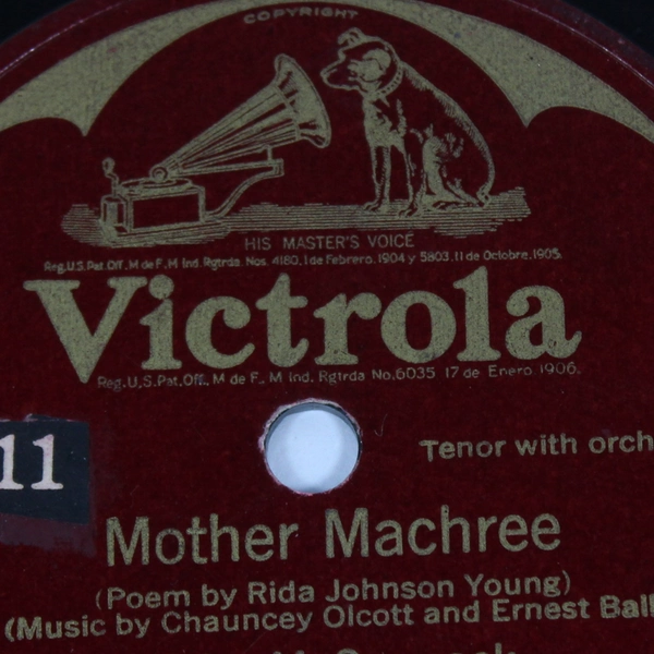 John McCormack Mother Machree 78 RPM Record Victorola 64181 Vintage 1918