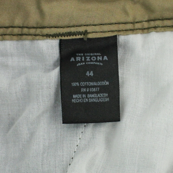 Arizona Jean Co Men's Cargo Shorts 44 Khaki Green with D Ring Belt Pre-owned