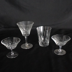 Lot of 4 Cristal d'Arques Durand Crystal Glasses Flamenco Coupe Cordial Juice