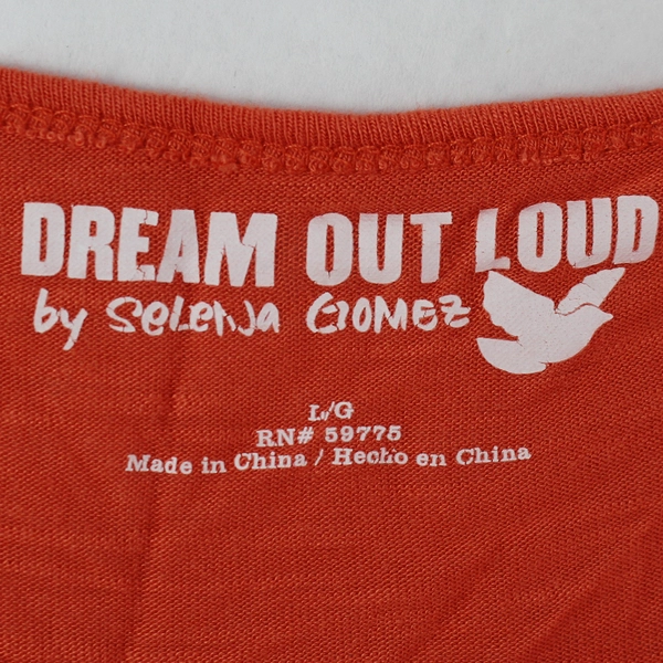 Dream Out Loud by Selena Gomez Orange Off The Shoulder Top Women's Large