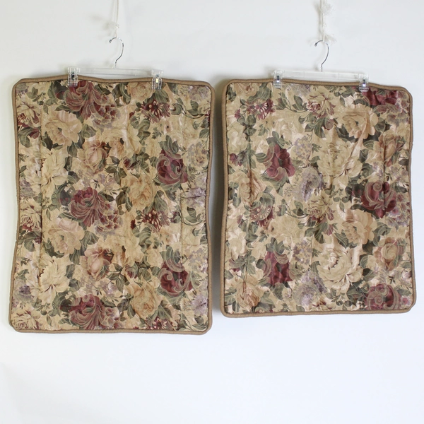 Vintage Floral Queen Duvet Fitted Coverlet & 2 Pillow Shams