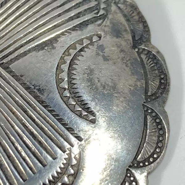 Women's Handmade Oval Engraved Cross Belt Buckle Silver Tone
