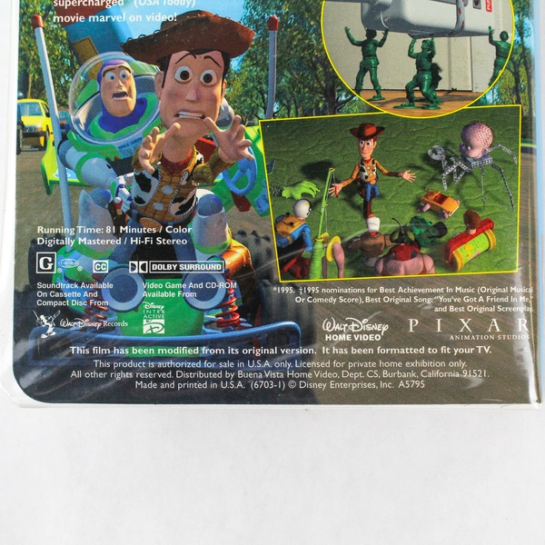 Toy Story Disney Pixar 1995 VHS Tape Clamshell Walt Disney Home Video