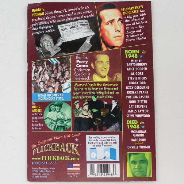 Flickback 1948 Your Fabulous Year DVD Vintage Historical Media As Is