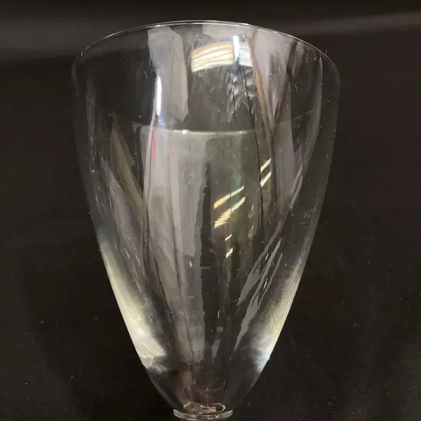Lot of 5 Vintage Crystal Wine Glasses Clear Airtwist Stem 6 7/8 Inch