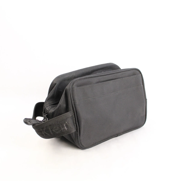 Calvin Klein Black Toiletry Bag Travel Cosmetic Case with Embroidered Logo