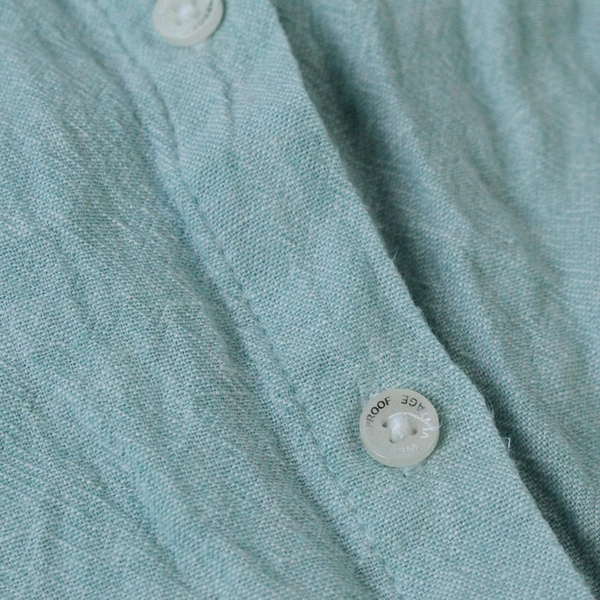 Weatherproof Vintage Linen Shirt Top Blouse Women's L Turquoise Short Sleeves