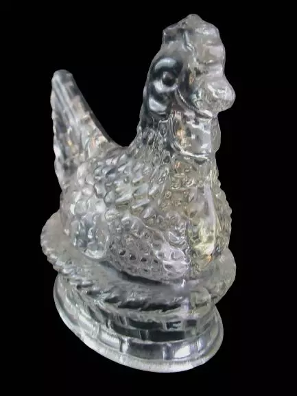 Vintage J.H. Millstein Clear Hen On A Nest Candy Dish Lid Only Replacement Parts