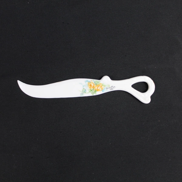 Set of 2 Maryland China Cheese Knives Made In Japan Hand Painted Forsythe 1998