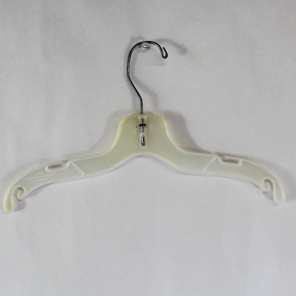 Lot of 10 Notched Plastic Shirt Hangers with Rotating Hooks Good Condition