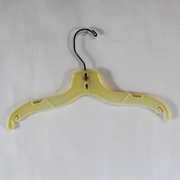 Lot of 10 Notched Plastic Shirt Hangers with Rotating Hooks Good Condition